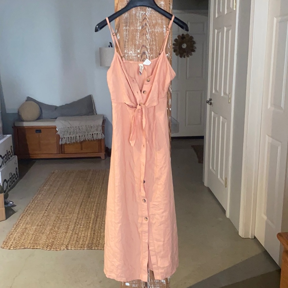 MIDI button down dress